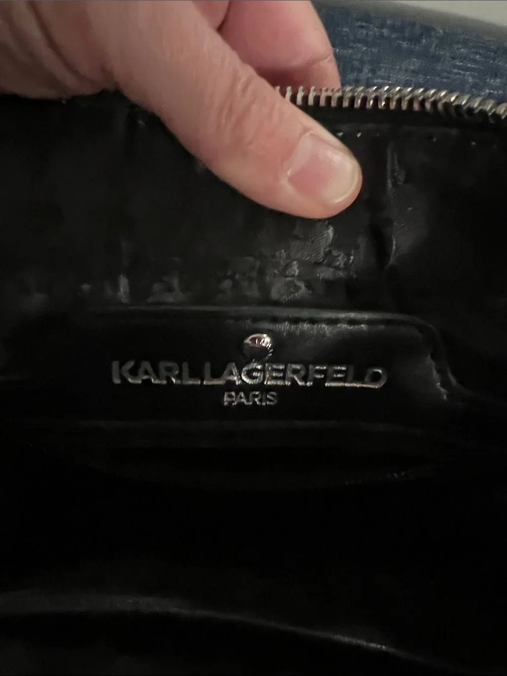 Karl Lagerfeld bling crystals crossbody satchel purse bag - Picture 5 of 10